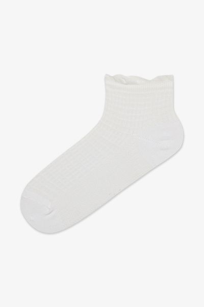 Penti 2-teilige weiße Booties-Socken mit Netzrüschen