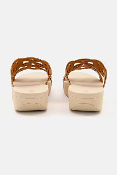 Fitflop Women Embellished Elora Crystal Slides, Beige/Rose Gold