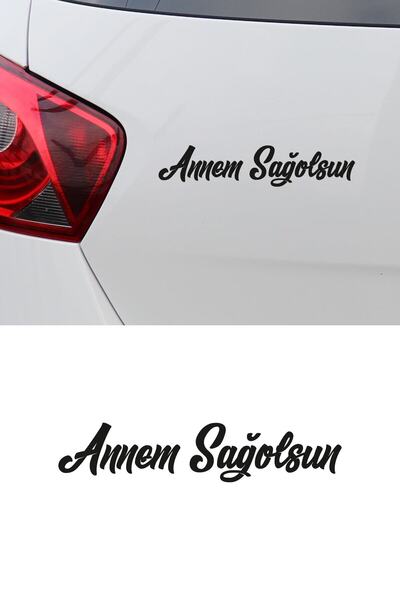 New Jargon Annem Sağolsun Araba Sticker, Oto Sticker 14x3cm
