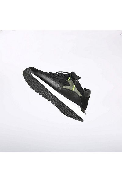 TETRİ Franc Ocean Model Genuine Leather Men's Black Sneakers