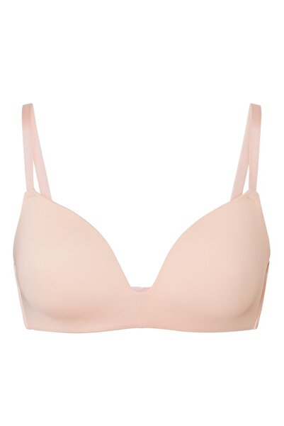 Tchibo Women Padded Plain Non Wired Soft Cup Bra, Light Pink