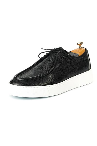 TETRİ Alviso Longo Model Men's Genuine Leather Black Casual Shoes