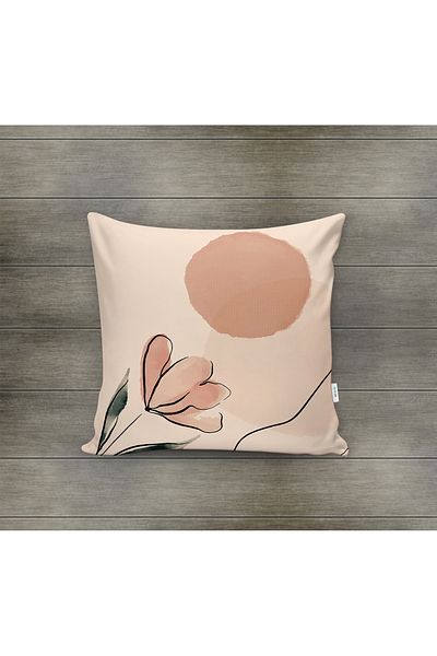 Evmila Husa de perna din catifea cu tema primavara 43x43 Cm Imprimare pe doua fete