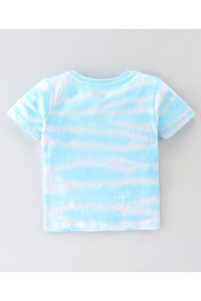 Babyhug Babyhug 100% Cotton Knit Half Sleeves T-Shirt & Shorts With Text Print - Blue & White