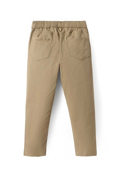 Pine kids Pine Kids Cotton Woven Full Length Solid Trouser - Tan