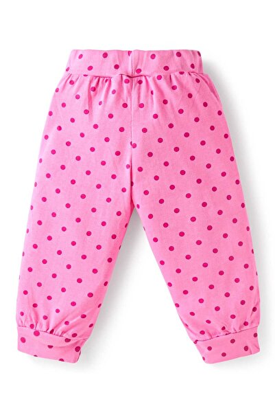 Babyhug Babyhug Cotton Knit Full Length Lounge Pants With Floral Print Pack of 2 - Purple & Pink