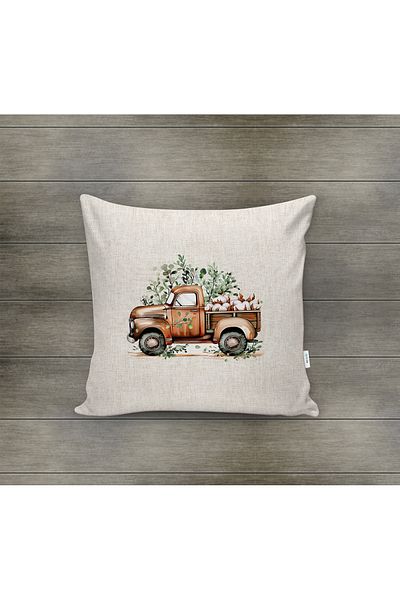 Evmila Husa de perna din catifea cu tema primavara 43x43 Cm Imprimare pe doua fete