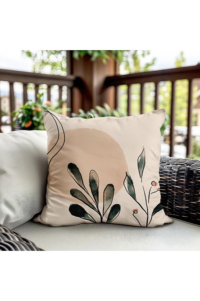 Evmila Husa de perna din catifea cu tema primavara 43x43 Cm Imprimare pe doua fete