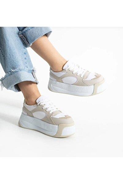 LABRONA أحذية مشي نسائية سميكة عالية النعل