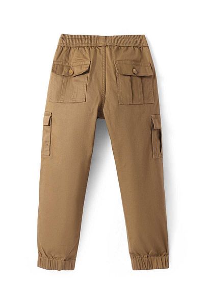 Pine kids Pine Kids Woven Full Length Solid Trouser With Cargo Pockets - Tan