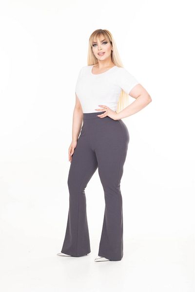 Esina Women's Crepe Summer Fabric Flared Trousers