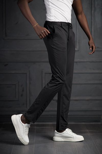 PERPANT Elastic Waist and Threaded Lycra Summer Thin Parachute Fabric Jogger Pants