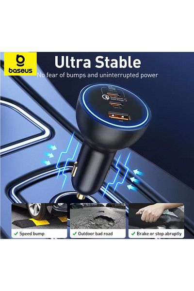 Baseus 160w Car Charger Without Cable Qc 5.0 Fast Quick Charging Pps Pd3.0 Usb Type C