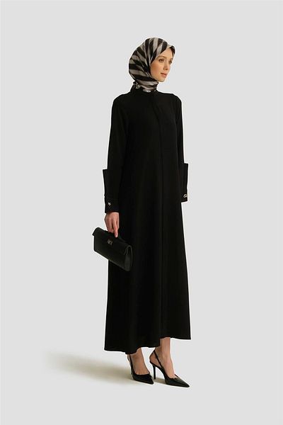 Armine Wide Cuff Overcoat 25Y8206 Black