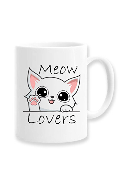 OEM Cană albă personalizată „miau îndrăgostiți”, Inovatix®. 330 ml