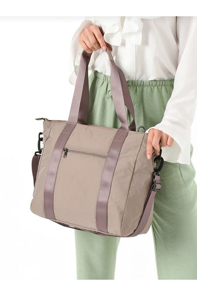 eflanmoda Sanmorris Waterproof Parachute Fabric Women's Hand and Shoulder Bag with Two Compartments