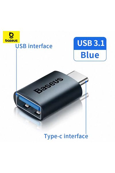 Baseus Baseus Usb Otg محول نقل البيانات نوع C أنثى إلى USB ذكر محول شحن سريع محول ل...
