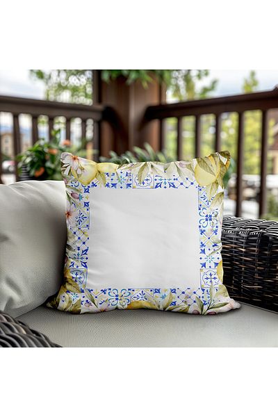 Evmila Husa de perna din catifea cu tema primavara 43x43 Cm Imprimare pe doua fete