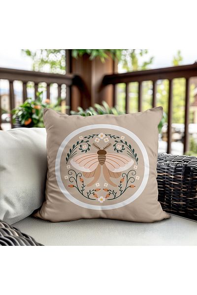 Evmila Husa de perna din catifea cu tema primavara 43x43 Cm Imprimare pe doua fete