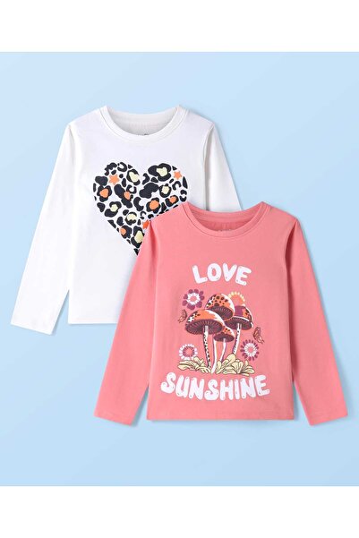 Primo Gino تيشيرتات Primo Gino القطنية المحبوكة بأكمام طويلة وطبعة نصوص وقلوب...