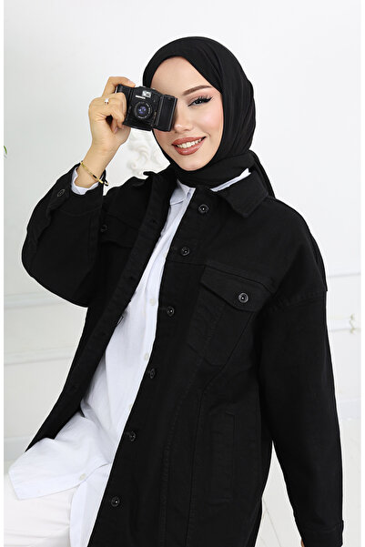 sefamerve Oversize Kot Ceket 2746-01 Siyah