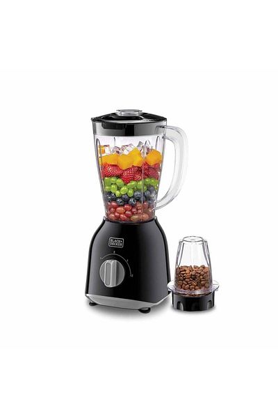 Black&Decker Blender With Grinder Mill + 1.0L Extra Jar 1.5 L 400.0 W BX365J-B5 Black