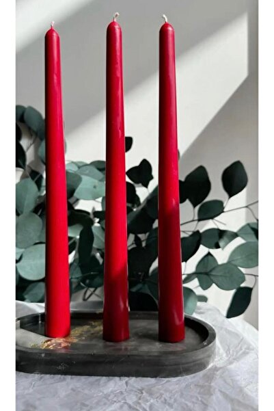 YABA 3 ADET KIRMIZI MUM