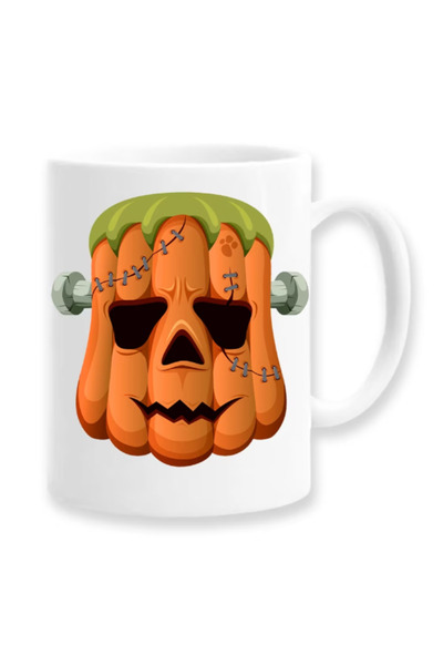 OEM Εξατομικευμένη λευκή κούπα "Halloween Frankenstein", Inovatix®. 330 ml