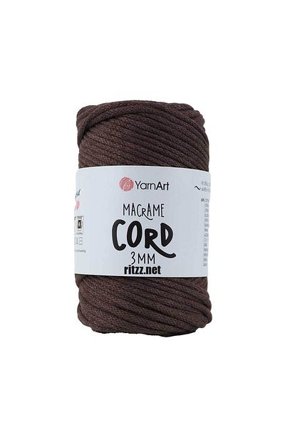 Yarnart Макраме корда 3 мм 769 тъмнокафява
