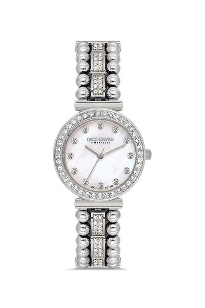 Dice Kayek Dk.1.Ag1382.01 5 Atm Water Resistant Steel Cord Metallic Color Women with Stone Design