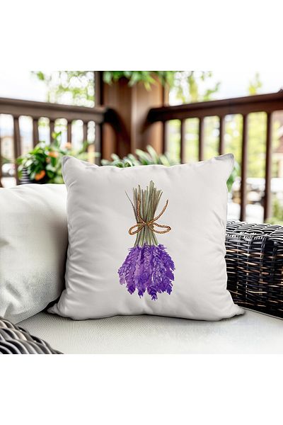 Evmila Husa de perna din catifea cu tema primavara 43x43 Cm Imprimare pe doua fete