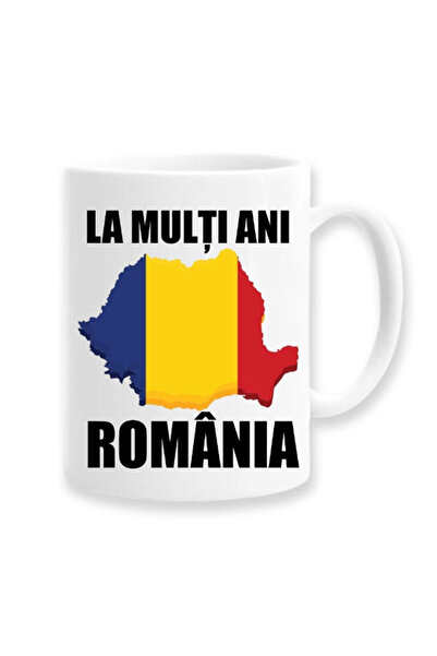 OEM Cană albă personalizată „La mulți ani, România”, Inovatix®. 330ml