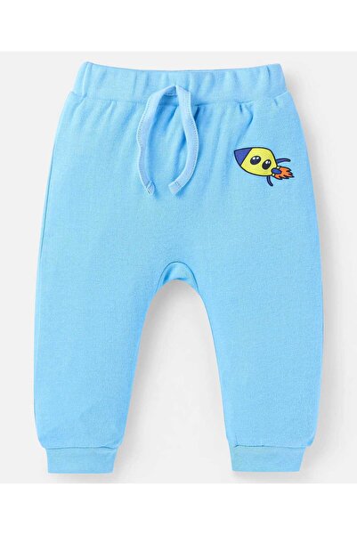 Babyhug Cotton Knit Full Length Diaper Leggings Stripes & Space Pack Of 3-Navy White & Light Blue