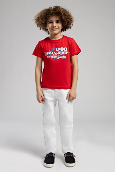 Lee Cooper Μπλουζάκι Bangor Boy's 100% βαμβακερό κόκκινο