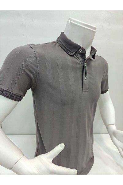 ADVANTE Güncüoglu Slim Fit Footed Collar Self-Patterned Men's T-Shirt