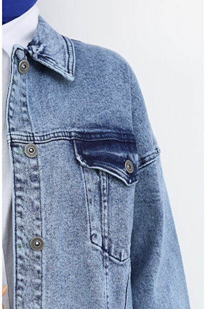 sefamerve Оверсайз кофта 6327-03 Синя