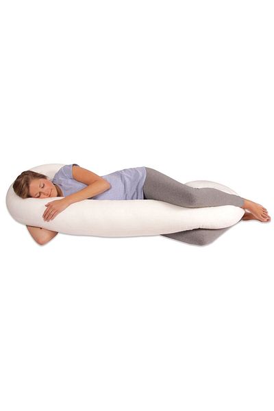 Yelajoy Maternity Pillow,C-Shape Comfortable Maternity Pillow, Cotton White,150x62x25cm