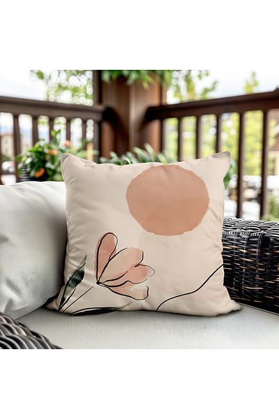 Evmila Husa de perna din catifea cu tema primavara 43x43 Cm Imprimare pe doua fete