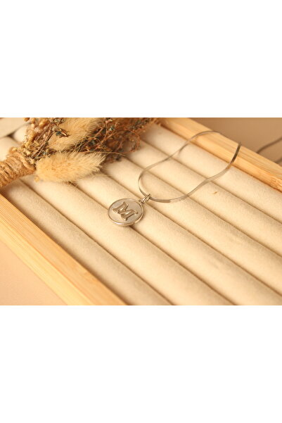 Tişt Accessory قلادة من الفولاذ غير القابل للصدأ موديل M من الفولاذ المطلي با...