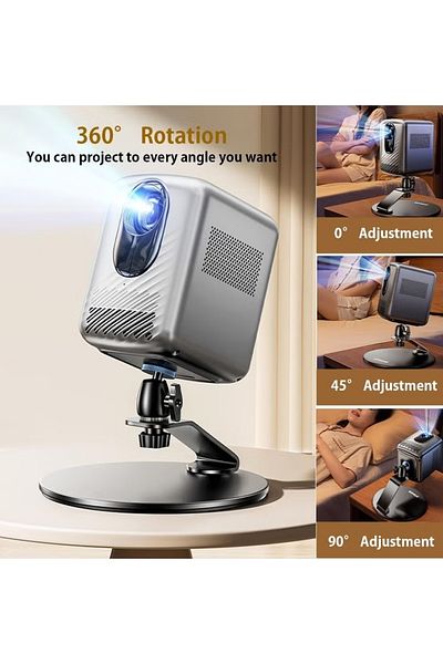 FlashHawk Desktop Projector Mount Stand Adjustable Tilt with 1/4" Screw - Ideal for Home, Office, and Studio