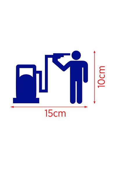 New Jargon Autocolant pentru capacul rezervorului de combustibil - Autocolant pentru mașină - Autocolant pentru mașină - 15cm