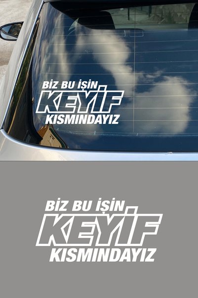 New Jargon 30 X 14 Cm Biz Bu Işin Keyif Kısmındayız Oto Cam Sticker Araba Sti...