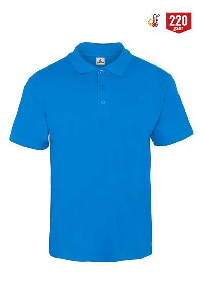 MyForm 8103 Tricou confortabil cu gât polo cu mânecă scurtă Saks albastru