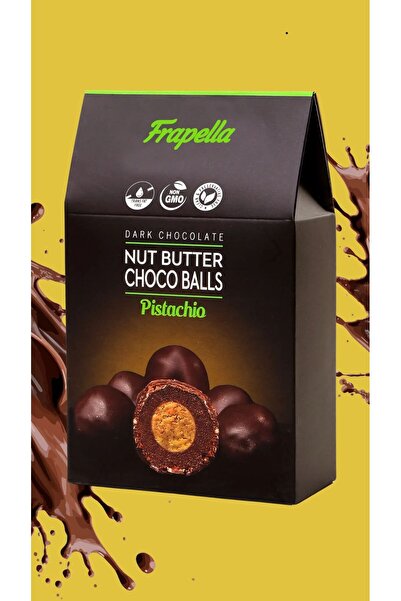 Frapella Bitter Çikolata Kaplı Antep Fıstık Ezmesi Dolgulu Hurma Topu 120 Gr.