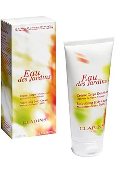 Clarins Eau des Jardins Smoothing Body Cream | Moisturizing, Hydrating and Soothing | Gentle, Non-Ph