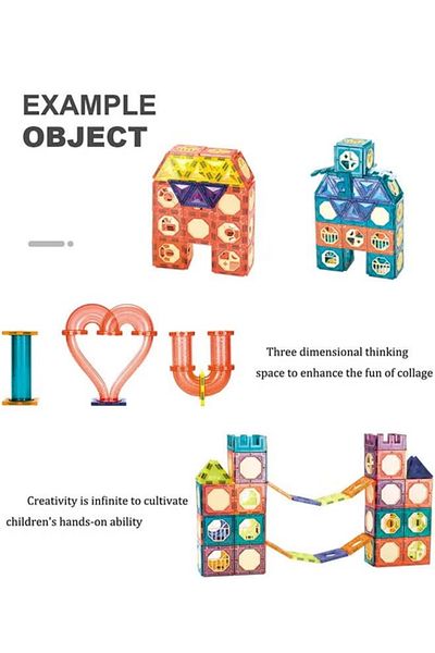 COOYA 107pcs Orbital Magnetic Building Blocks Toys,Construction Toys Educational Toys for Toddlers & Kids