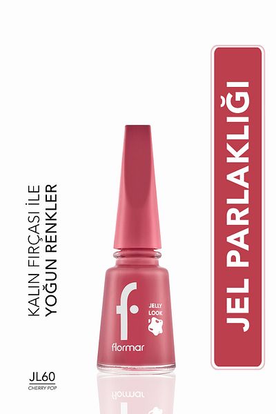 Flormar Nail Polish - Jelly Look Nail Enamel Cherry Pop Jl608690604612802