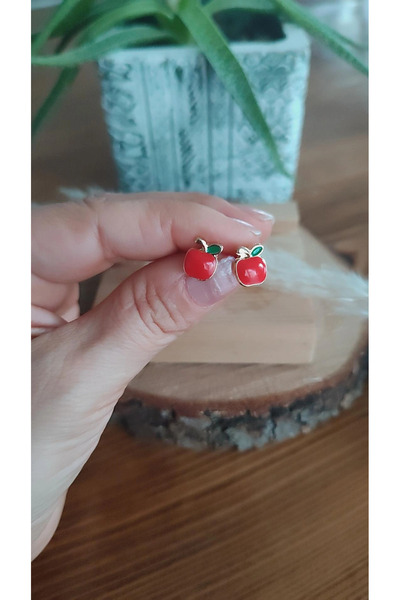 To Be Reborn Çelik Elma Model Kız Çocuk/Bebek Küpesi