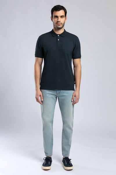 Lee Cooper Ανδρικό μπλουζάκι με γιακά πόλο Rolan Navy Blue