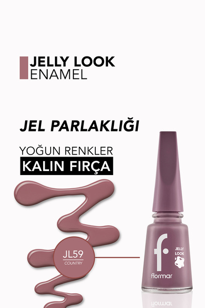 Flormar Jel Görünümlü Parlak Oje (PEMBE) - Jelly Look Nail Enamel - Jl59 Country - 8690604612796